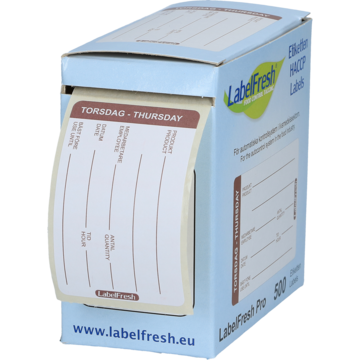 ETIKETT LABELFRESH THURSDAY