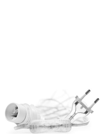 Watt & Veke Cable 5M Transparent With Switch - White - 5 M