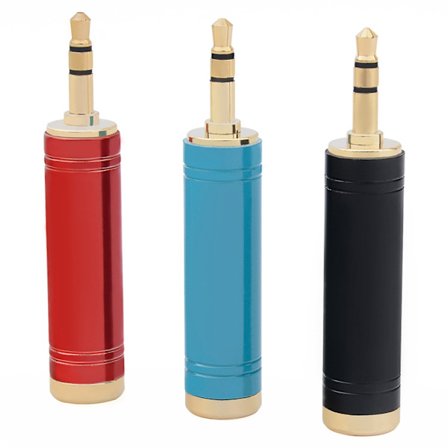 Helkoppar 3,5 varv 6,5 mm ljudadapter hörlurar mikrofon högtalare jum