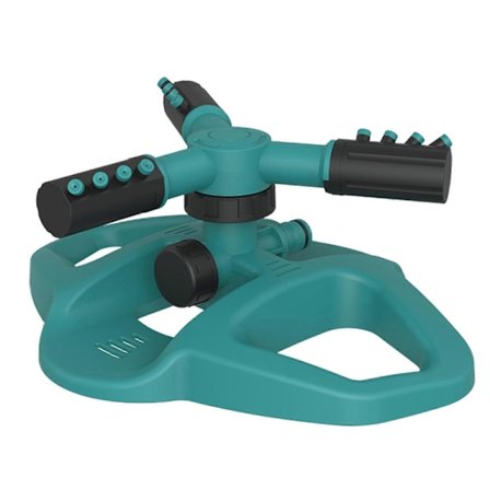 360-Graders Roterende Plenspreder med 3 Armer, Stor Dekningsområde, Justerbar, Universell, Enkel å Installere, Terrassehage Vannspreder