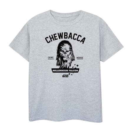 Star Wars Girls Collegiate Chewbacca T-shirt 5-6 år Sports G