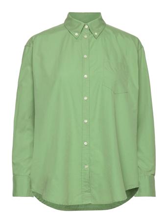 Relaxed Bd Luxury Poplin Green GANT
