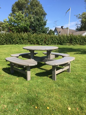 Eden Wood Rondo EW 0927-7 Picknickbord Grå, Utemöbler