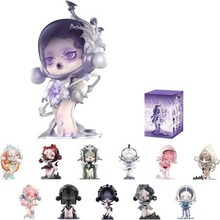 SKULLPANDA lydserie dukker, blindboks dukker, tilfeldig design actiondukker samleleker hjemmedekorasjon, gaver, enkel boks[YJD]