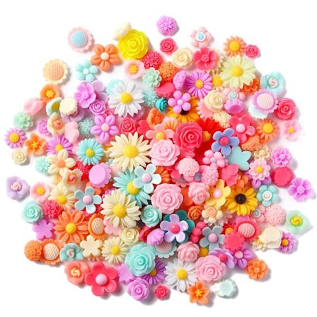Blomsterperler Resin Charms Udsmykninger