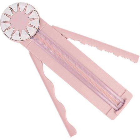 12 i 1 Papirkutter, Rullpapirkutter, 12 Kuttemåter, Disk Rett Bølgelinje Flerbrukskutter for Foto Scrapbook Postkort Kunst (LGL)