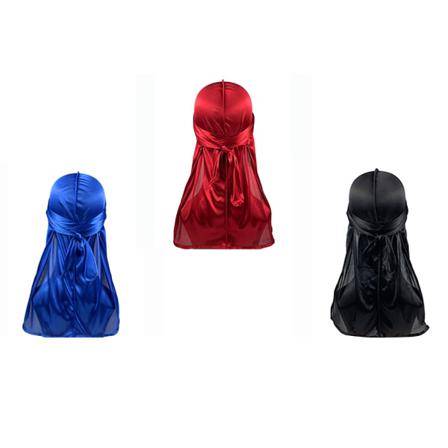 3x Turbanhattar Med Långa Svansband Damhuvudbonader Styling Hår