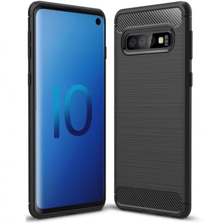 Samsung S10 Plus Stöttåligt Stötdämpande Skal Slimcarbon Svart