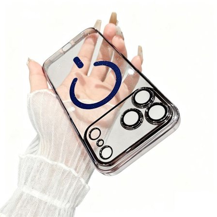 iPhone 17 telefoncover, transparent telefoncover (mørkelilla iPhone 17)