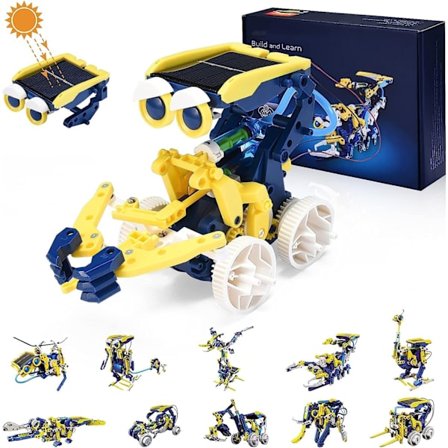 Projekter til børn i alderen 8-12 år, solrobotlegetøj til drenge på 8, 9 og 10 år, byggesæt til læring, uddannelse og videnskabelige eksperimenter, 