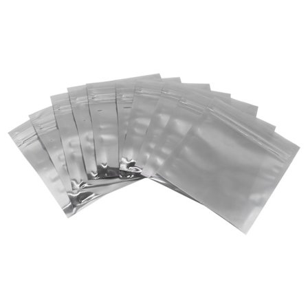 100 stk. Antistatiske opbevaringsposer med lynlås, genlukkelige poser til elektroniske komponenter