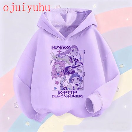 Fan Gave hettegensere Barnehettegenser Manga Barn Kpop Demonjegere Barnegenser Søt Tiger Harajuku Hettegenser for Gutter Jenter