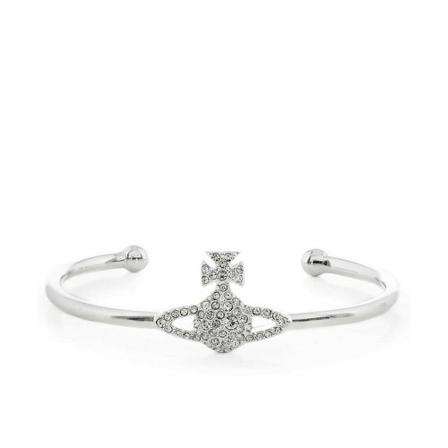 Vivienne Westwood Grace Crystal Bangle , Wit , Dames , Maat: ONE Size Armbanden