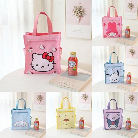 Cinnamoroll Kuromi Mymelody tegneserieundervisningsveske Kawaii Double-l A7 31.5*28.5*12cm