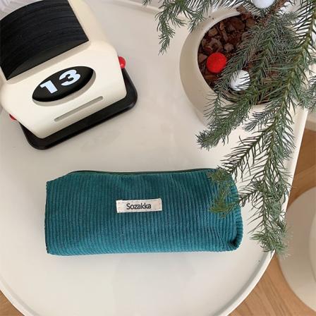 Enkelhed Retro blyantpose Ensfarvet blyanthus Makeup Ba Dark green