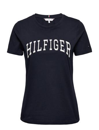 Reg Varsity Hilfiger C-Nk Ss T-shirts & Tops Short-sleeved Marineblå Tommy Hilfiger