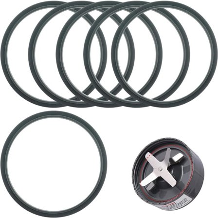 ING 6-pakning blenderpakninger Tetningsring Blenderdeler Vanntett Tetningsring O-ring Tetningspakning Tilbehør Silikon Passer 600w/900w Grå