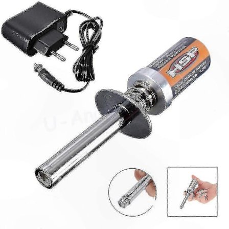 Uppladdningsbar 1.2V Glödstiftsstartare Tändare för 1/10 1/8 Gas Nitro RC-motorer (LGL)