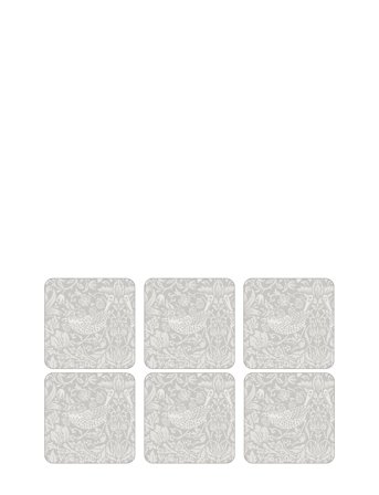 Morris & Co | Coasters Pure Strawberry Thief 6-P | ONE SIZE