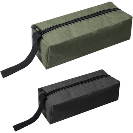 Værktøjssæt, med tyk lynlås, multifunktionel værktøjstaske, vandtæt og fugtbestandig værktøjstaske, værktøjsopbevaringstaske (sort, grøn)