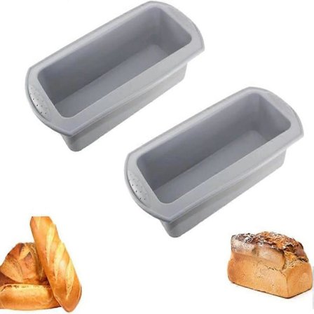 2 stk. Silikone Brødforme, Non-Stick Forme til Brød, Silikoneforme til Kager og Brød, Silikone Kageforme til Bagning