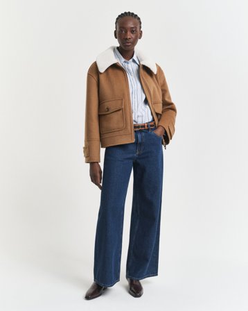 GANT Damen Jeans mit niedrigem Bund und weitem Bein (30)