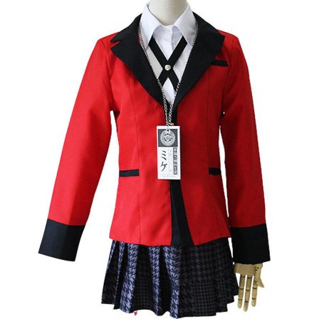 Tvangsmæssig Spiller Kakegurui Cosplay Party Kostume Sæt Jabami Yumeko Outfit Sæt Til Kvinder Gave 2XL