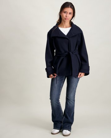 Gina Tricot Young Felt jacket Blå Jakker Pige - Kids Brand Store