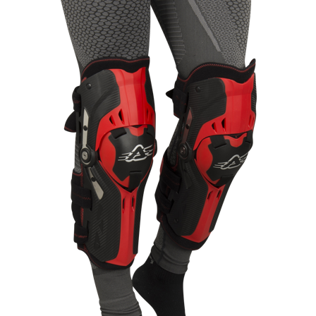 Ochraniacze Kolan Acerbis Gorilla Czarny/Czerwony Onesize