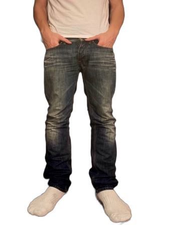 Acne blå jeans med straight fit