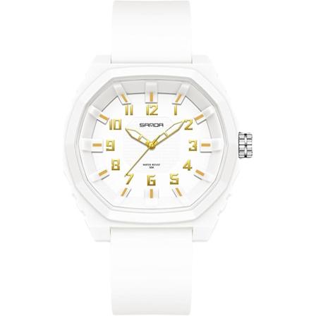 Herrar Minimalistisk Kvartsur 5 ATM Vattentät Luminous Sport Silikon Vitguld A White gold A