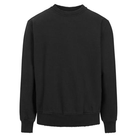Han Kjøbenhavn Distressed Crew Sort, Herre Sweatshirts