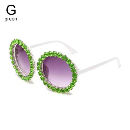 Retro Solglasögon För Kvinnor Flower Round Fashion Disco Festival S
