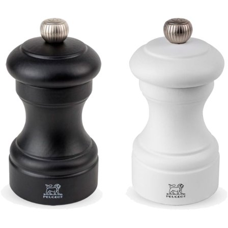 Peugeot Bistro Duo Salt- & Pepparkvarn 10 cm Svart/Vit | Matlagning > Köksredskap > Kryddkvarnar > Salt/ pepparkvarn | Bagaren och Kocken