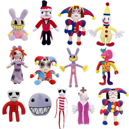 Digital Circus Plush, Cute Amazing Pomni og Jax Plushies Legetøj til fans, Blød udstoppet dyrefigurdukke til boligindretning D
