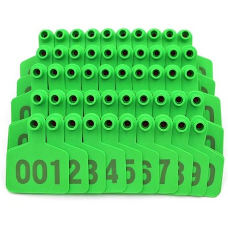 100 Pakke Geder Svin Øremærker Køer Kalve Farm Grøn DXGHC