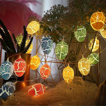 10/20/40 LED:tä Pääsiäismuna LED-valoketju Paristoilla Toimivat Keijuvaloketjut Pääsiäis Koristeet Kotiin Pääsiäisvaloketju all yellow 10 LEDs