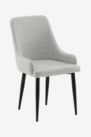 Venture Home - Spisebordsstol Pia Stof, 2-pak - Grå - Stole - Fra Homeroom