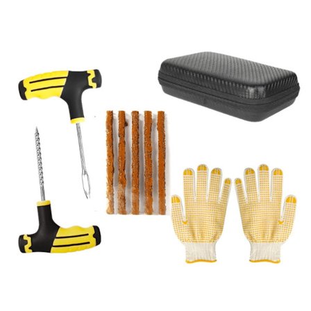 Dekkreparasjonssett for bil, dekkpunkteringsverktøy