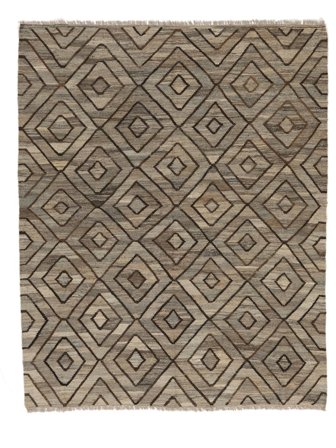 Kelim Ariana Teppich 190X240 Braun/Schwarz Wolle, Afghanistan