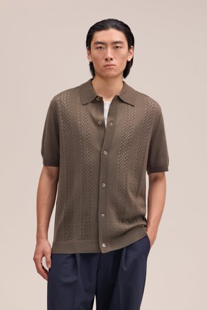 NN.07 Thor Cardigan Herren Braun Wollmix