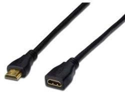 Digitus HDMI High Speed extension cable type A M/F 5.0m w/Ethernet Full HD60Hz gold bl NS