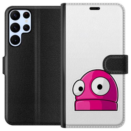 Kompatibel Tegnebogsetui til Samsung Samsung Galaxy S24 Ultra Rosa tegneseriefigur med store øjne i legende og humoristisk stil