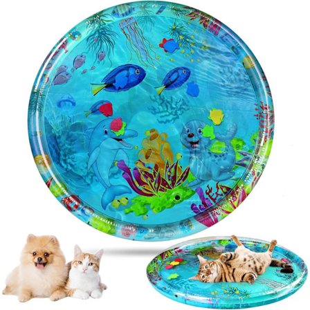 Kissalle tarkoitettu vesimatto, kissan viilennysalusta, kissan vesipatja-leikkimatto, paksuuntettu vesisensorinen leikkimatto kissoille ja koirille, 