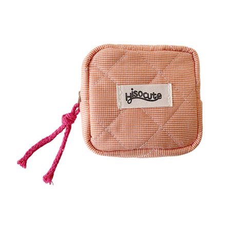 Mini Makeup Taske til Taske Rejse Møntpung Hygiejnebind Opbevaring Taske Læbestift Makeup Organisatorer til Kontor Skole Orange