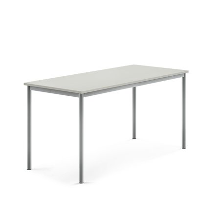 Tisch BORÅS, 1600x700x760 mm, Laminat grau, alugrau