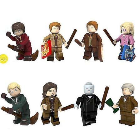 8 stk. Harry Potter Serie George Luna Sirius Voldemort Samlet Byggeklods Minifigur Legetøj
