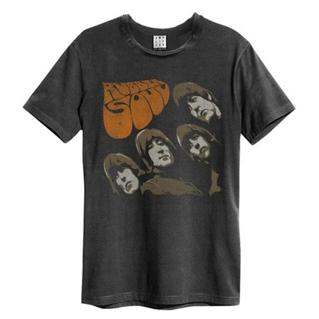 Amplified Unisex Vuxen Rubber Soul The Beatles T-shirt M Kolgrå