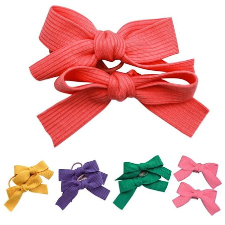 10-pakning Hårbånd med rosett, elastiske hårbånd, lange hestehaleholdere, hårtilbehør, tau-tilbehør for kvinner og jenter