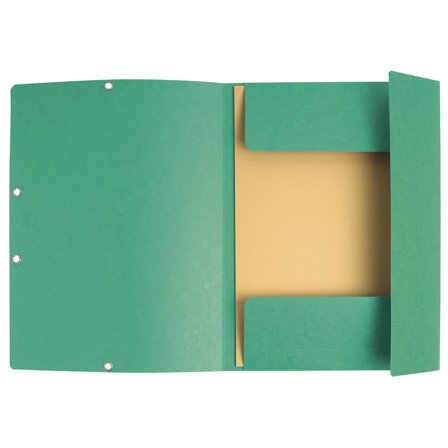 EXACOMPTA Gummibandsmapp Recycle A4 3-kl grö - Lyreco - Kontorsmaterial - Mappar och plastfickor - Gummibandsmappar 3-klaff - Kartong